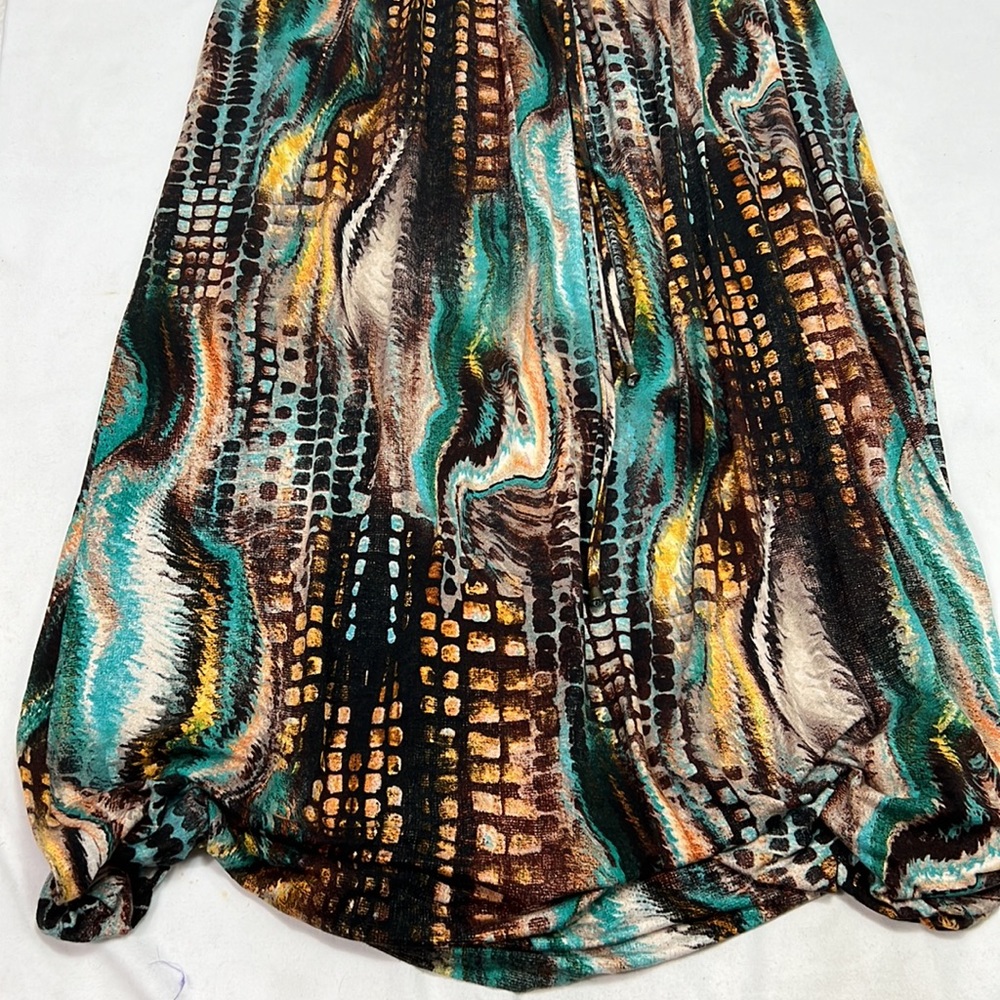 #2079 Mark. Multi-Colored Patterned Strapless Dre… - image 2